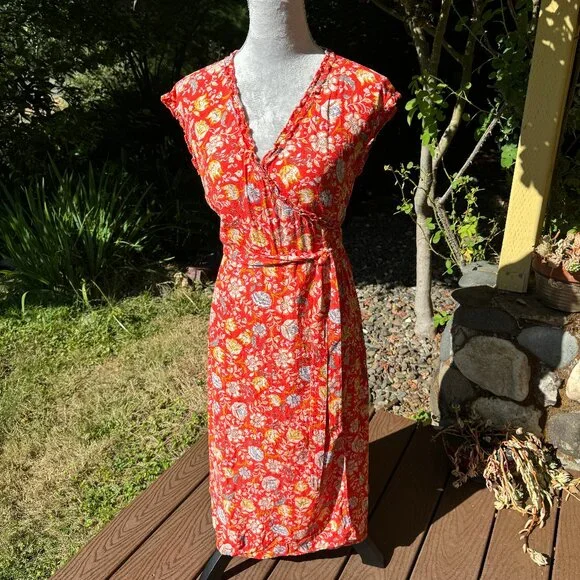 Womens Dresses Loft Wrap Dress LOFT Dresses Loft Womens Ruffle